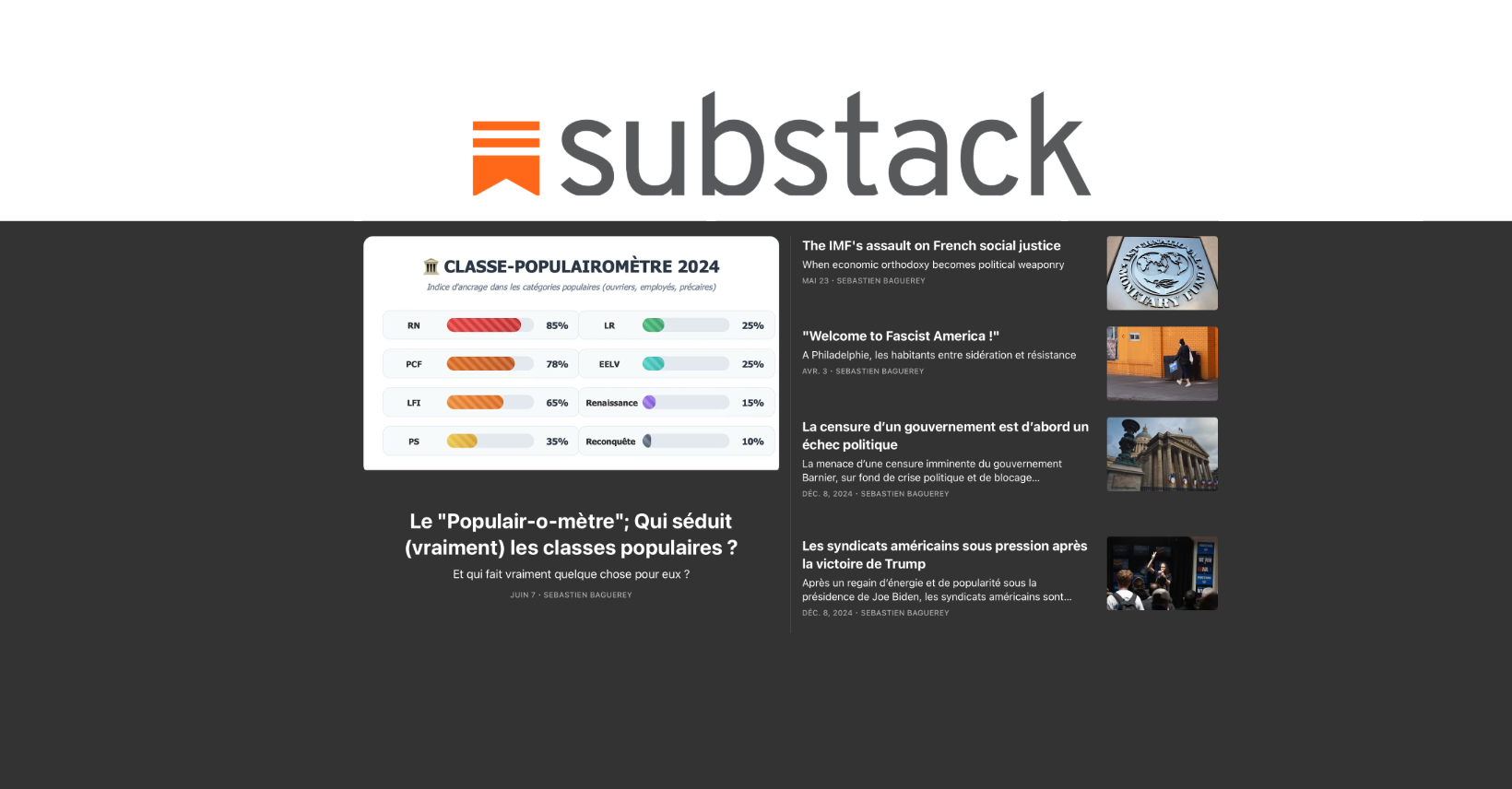 Articles de blog sur Substack